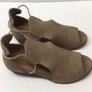 Lucky Brand Girls' Berrete Block Heel Peep-Toe